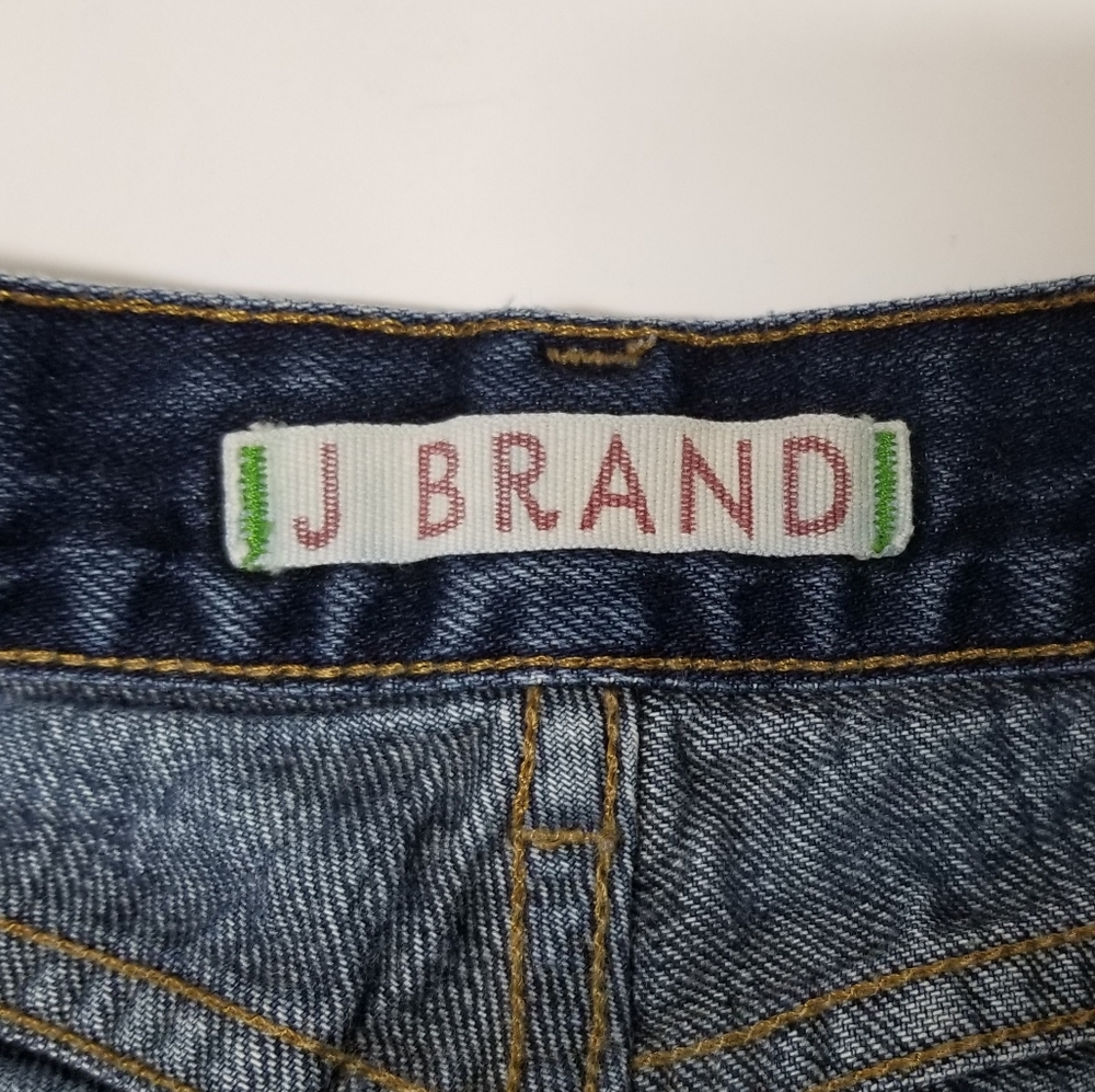 J Brand Cuffed 5 Pocket Frayed Blue Denim Shorts Sz 24 - Picture 6 of 13